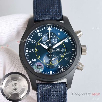 Swiss Grade IWC Pilot's Watch Chronograph AMG Edition 44.5mm Blue Dial